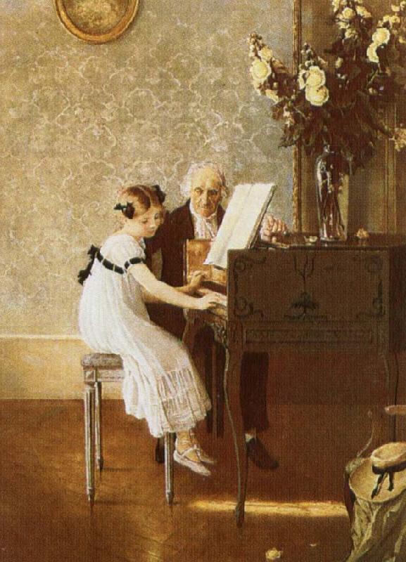 george bernard shaw Young lady to accept fees from her piano teacher Sweden oil painting art